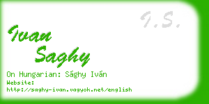 ivan saghy business card